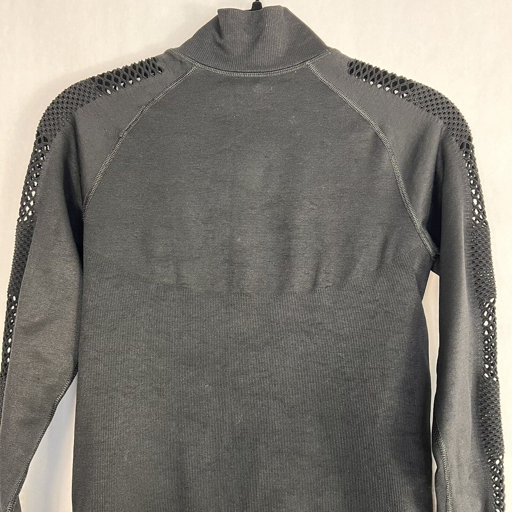 Ivy Park Athletic Jacket Womens S/M Black Mesh Long Sleeve Thumb hole Cuffs - Picture 4 of 16